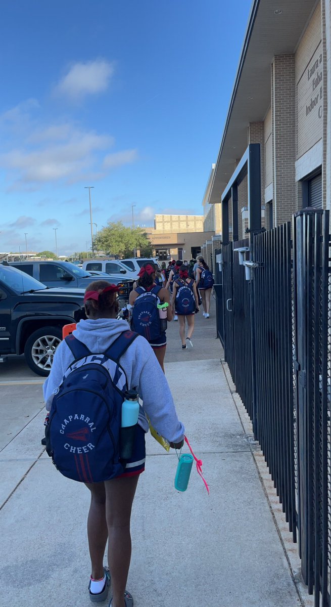 CHSChapCheer's tweet photo. Final day performances! Let’s get it 📣 #traditionbegins #chscheer #chaparralhighschool #bobcatcheer @pgbrown92 @chskisd https://t.co/WOoQTZce2C