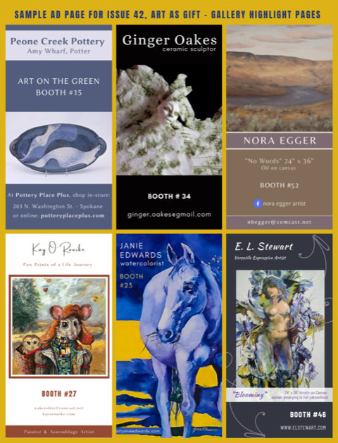 ArtChowder's tweet photo. *Advertising Special*
Issue 42, Nov/Dec 2022 will have the theme: Art as Gift &amp; Gallery Highlight. For this special feature we are offering these ads for only $250! For more information please contact: mitch@artchowder.com
#marketing #advertising #galleries #pnw https://t.co/wSKTJaFnFS