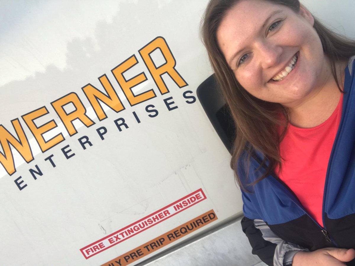 One_Werner's tweet photo. 👋 Meet Jessica, a new professional driver for Werner, and her Driver Leader, Victoria! We caught up with the two of them today in Omaha before they head back on the road to Florida.
Keep truckin' ladies 💪 You make Werner proud! #WernerPride #WomenInTrucking https://t.co/IgVfA7wU44