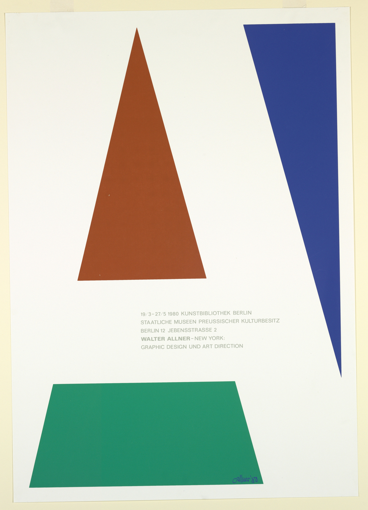 AisleOne's tweet image. Two gorgeous posters designed by Walter Allner in the 80s.

collection.cooperhewitt.org/people/1805105…