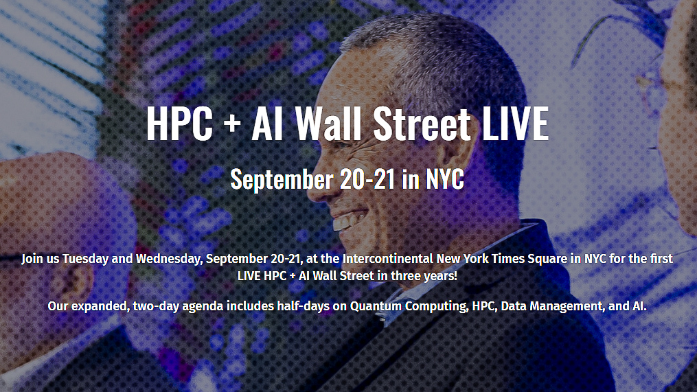HPCAI_WS's tweet photo. We're excited to be back in person for HPC + AI Wall Street LIVE in September! Check out the details and register here: https://t.co/jbCtN0rnXH #financialcomputing https://t.co/srHBJnAcyA