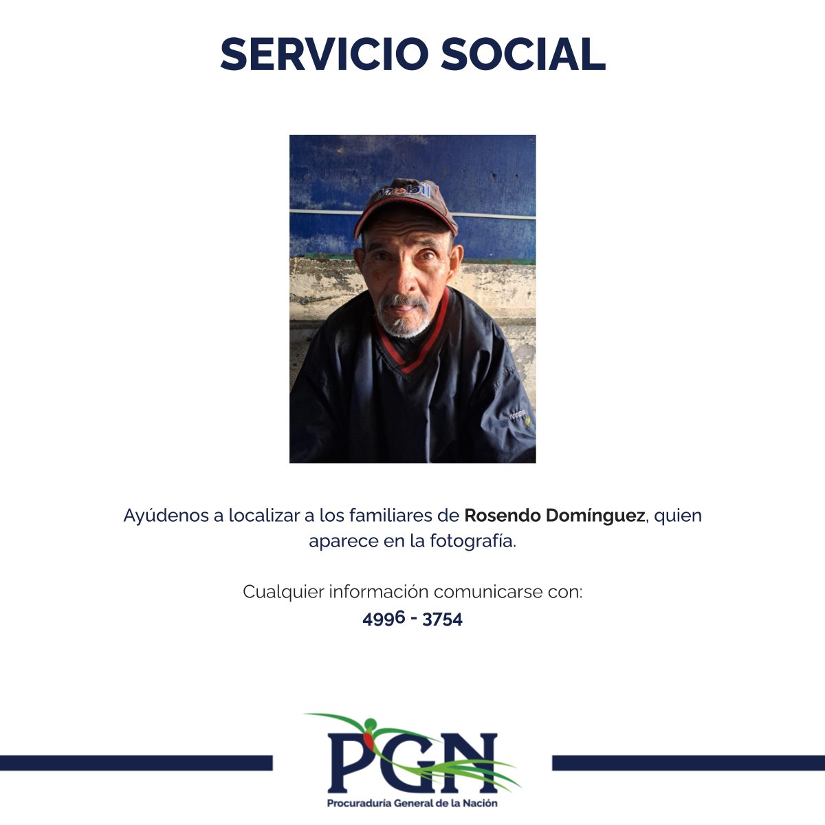 #ServicioSocialPGN 🔁 Comparta y ayude a localizar ⤵️