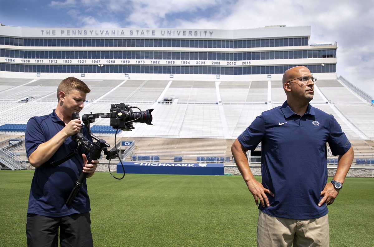 Jasonplotkin's tweet photo. Always a fun time whenever @PennStateFball coach @coachjfranklin is around to help share the word of how awesome @PennStHershey is. Thanks Coach!! #WeAre https://t.co/jJ3ewqbUVL