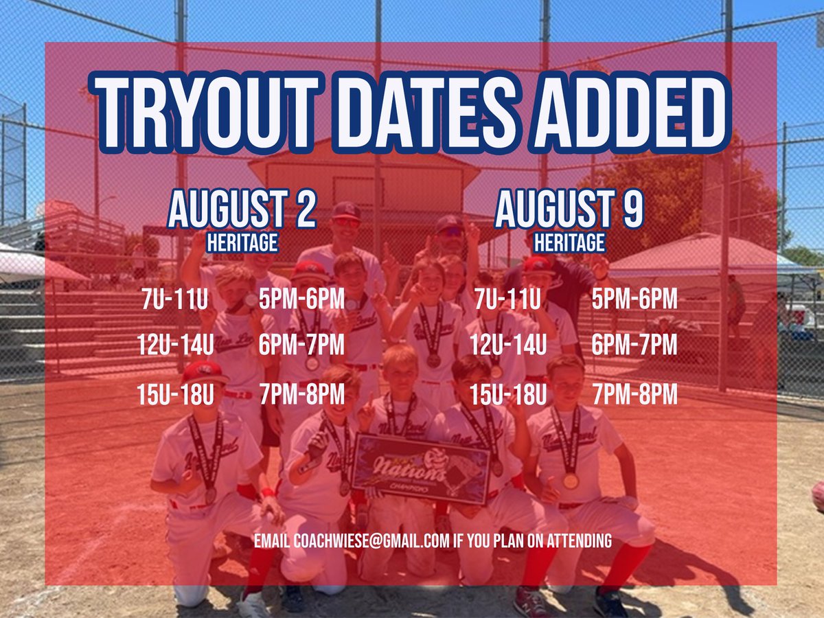 NewLevel360's tweet image. GREAT NEWS‼️

Did you miss your chance to come join the top program in the Northwest? We have two more opportunities for you to make it out!
-
If you plan on attending please email coachwiese@gmail.com with your information and the date you plan on attending
-
#NewLevelBaseball