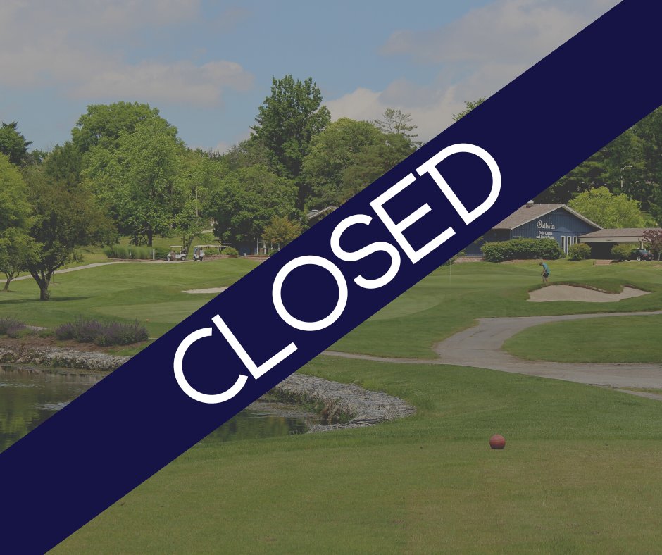 The Ballwin Golf Course is closed due to inclement weather.