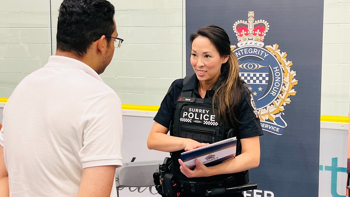 surreyps's tweet photo. Our Recruiting Unit is all set up and ready to meet you at the PICS Mega Job Fair! We're here until 3:30 pm! Come by and chat with our officers to find out how you can join SPS as a new recruit. Help us build a safer and stronger Surrey!
#JoinSurreyPS @PICSSociety https://t.co/dUWF98TIYB