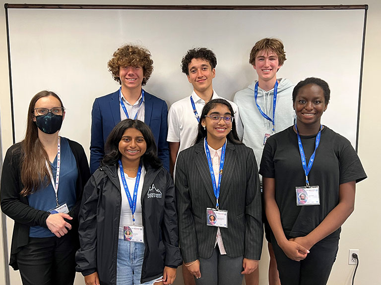Celebrating #NationalInternDay with our 2022 NASA SEES Altimetry with ICESat-2 Team (Spence Cox, Ahmed Eldeeb, Danny Hagenlocker, Ayushi Kashyap, Priyanka Supraja Balaji, Unyime Usua) with mentor Christine Simurda. #SEESInterns