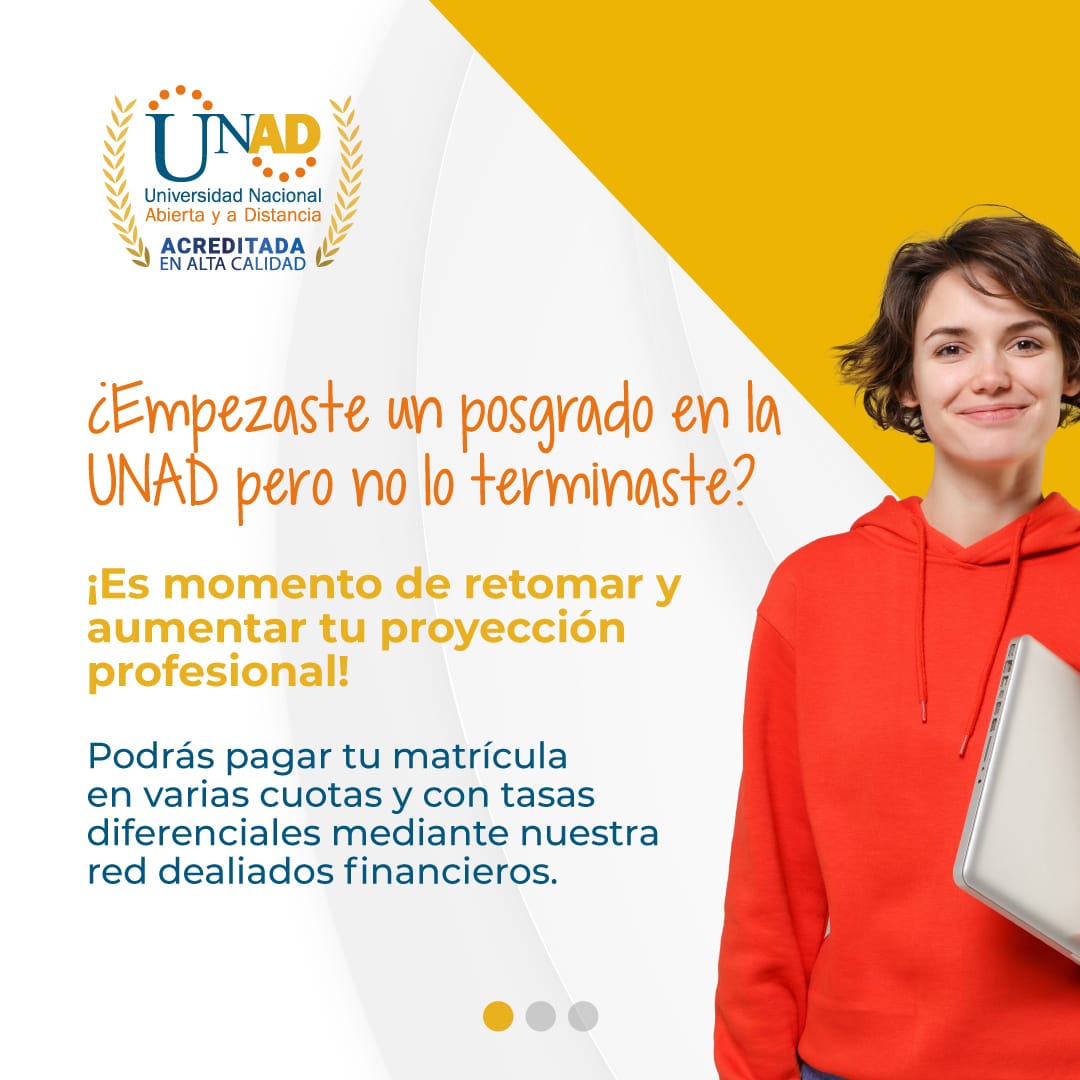 UniversidadUNAD's tweet photo. ¿Quieres retomar tu posgrado con la UNAD y no sabes qué pasos seguir?🫠
Participa de nuestra feria y recibe atención personalizada para realizar tu proceso de reintegro 🤓.

¡No dejes pasar esta oportunidad y anímate a volver a tu hogar unadista! 🏡 👉🏼 https://t.co/ztLVr2nL4C https://t.co/9AuwAyevBj