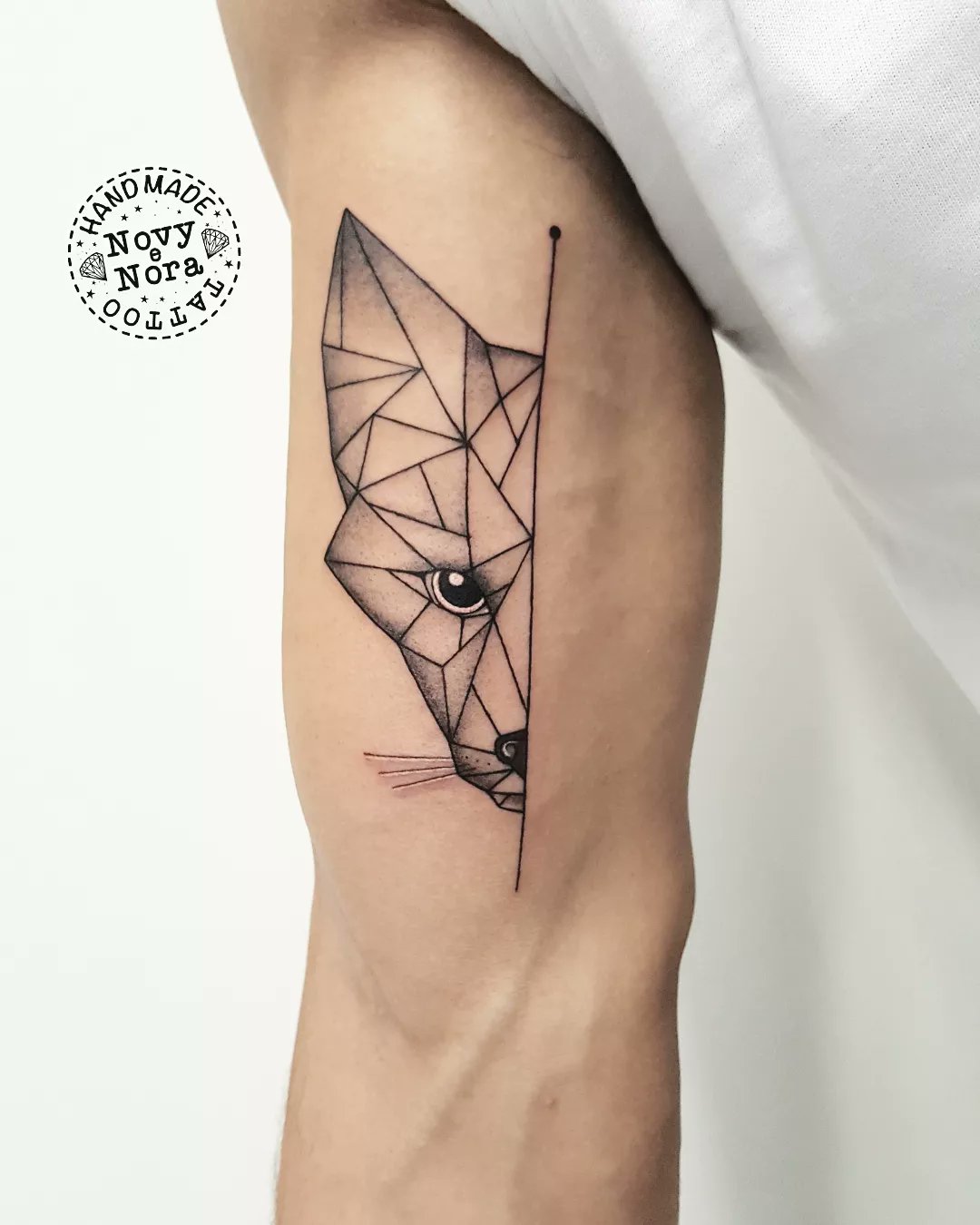 Geometric Fox tattoo women at theYoucom