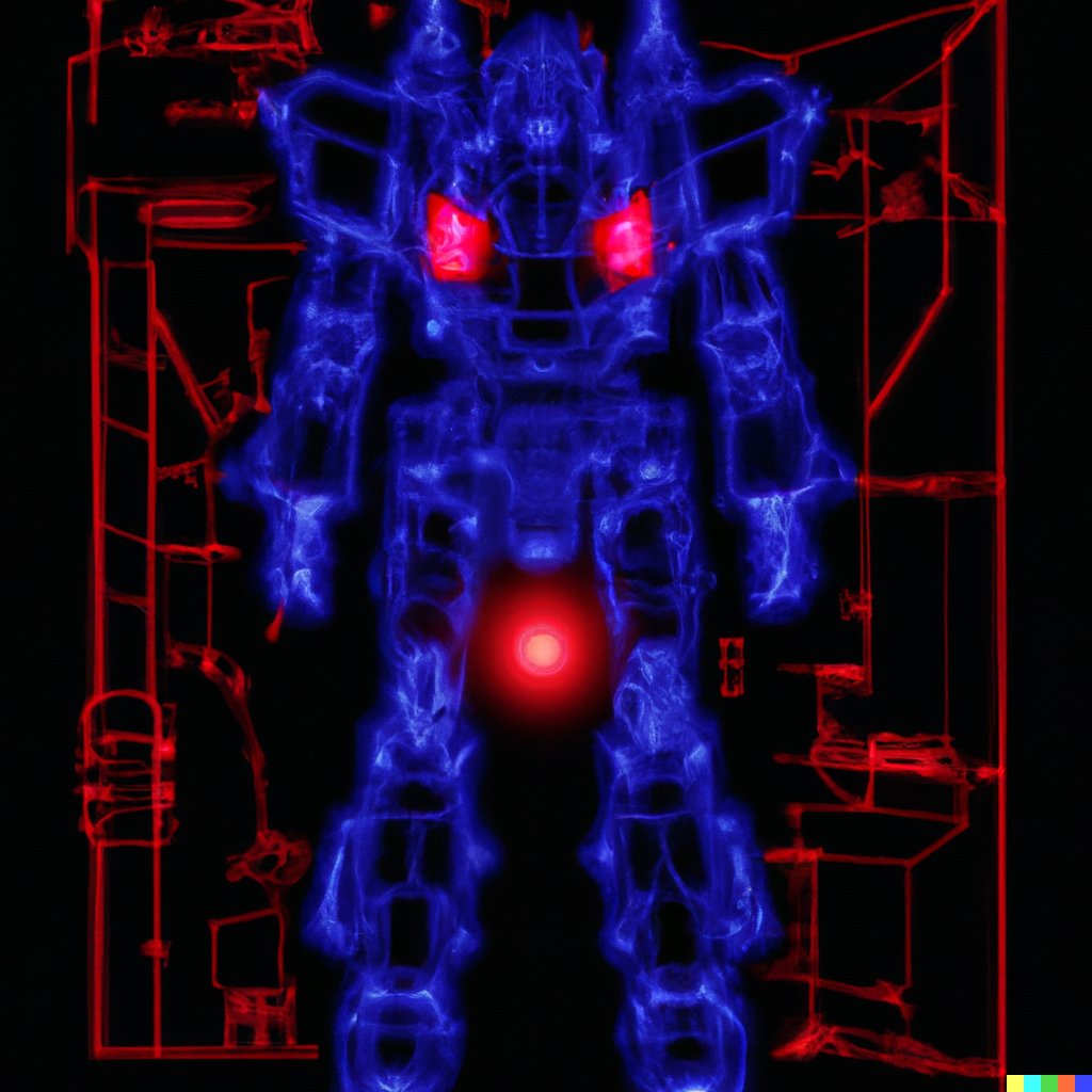 nickcriscuolo's tweet photo. Holy Forking Shirtballs DALL-E 2 is amazing! The things it can generate from a simple text prompt are on another level from anything before it.
Prompt:
"detailed glowing synthwave diagram of Japanese mech robot"
#ai #art #robot https://t.co/JNEBy5Y86X
