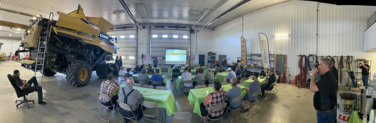1st part of our combine clinic is underway at @TingleysHC #Vegreville. This morning is about the <a href="/CLAAS_America/">CLAAS North America</a> 600 and 700series. Come join us and don’t forget to ask our parts and service department about our latest parts and service maintenance programs #harvest22 #harvest2022