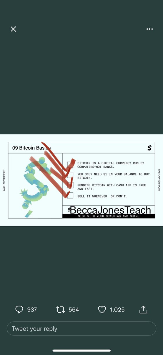 BeccaJonesTeach's tweet photo. @CashApp #CashAppWisdom $BeccaJonesTeach https://t.co/wFczqpUv6U