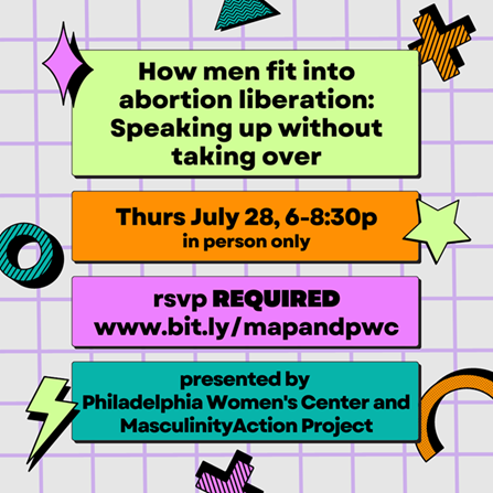 AccessMatters4U's tweet photo. "Join the the @womenscenters and the Masculinity Action Project for an evening of learning about the #abortion landscape in PA and building skills to fight for #abortionliberation."
Registration is required for everyone attending: https://t.co/xrTTfPqbP5. #AllReproHealthOptions https://t.co/sdjtzbJZ6Y