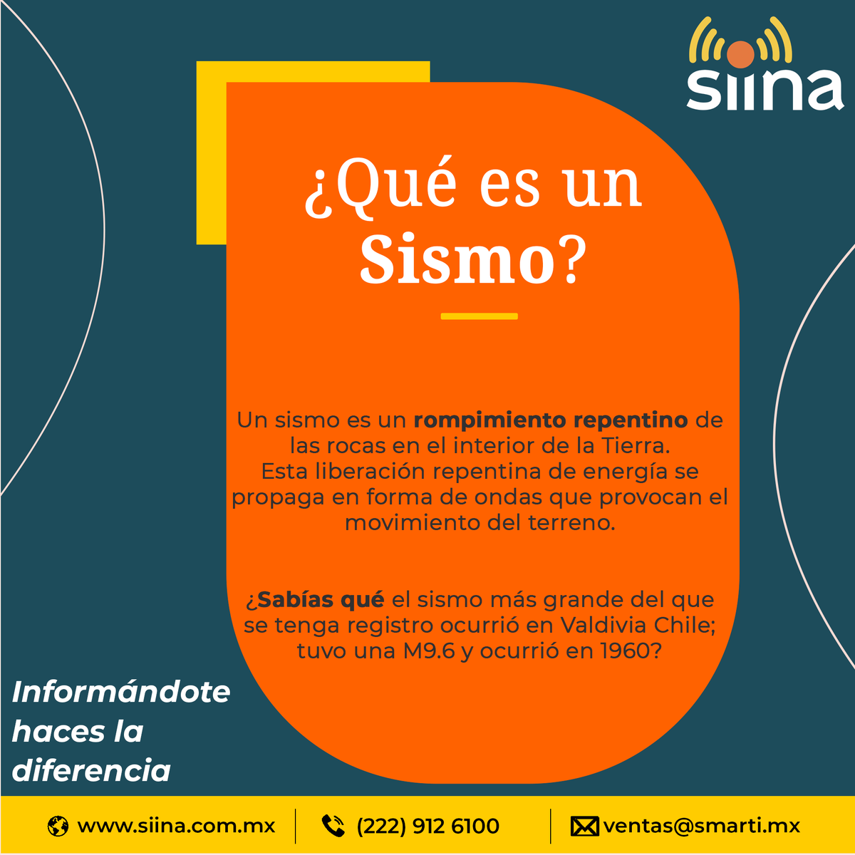 Sismossasmex's tweet photo. New post in Sismos MX: Nuestros equipos retransmiten la señal de #AlertaSísmica del @SASMEX para alertar la ocurrencia de grandes eventos sísmicos pero, ¿sabes qué es un #sismo? https://t.co/Qtdwzrn2n4 https://t.co/cPdcUZHiiB