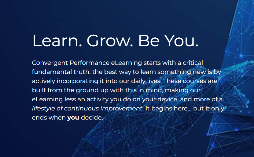 ErrorBites's tweet photo. Since the dawn of #computerbasedtraining in the 1980s, #onlinelearning has suffered from a disease of “sameness.” 
Not here at Convergent! 
Browse the courses we offer or call us for more details on pricing, access &amp; more:
719-481-0530
https://t.co/ALCk9Rw0kn
#humanfactors https://t.co/txusFygHQX