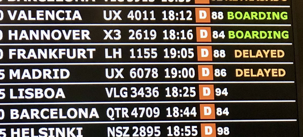 Atentos los familiares de Destino: Madrid.
Nos avisan que nuestro vuelo UX6078 saldrá con retraso.
Os aconsejamos que sigáis la evolución del vuelo buscando el número de vuelo (UX6078) en Google o Aena 😜
#elveranodesuvida