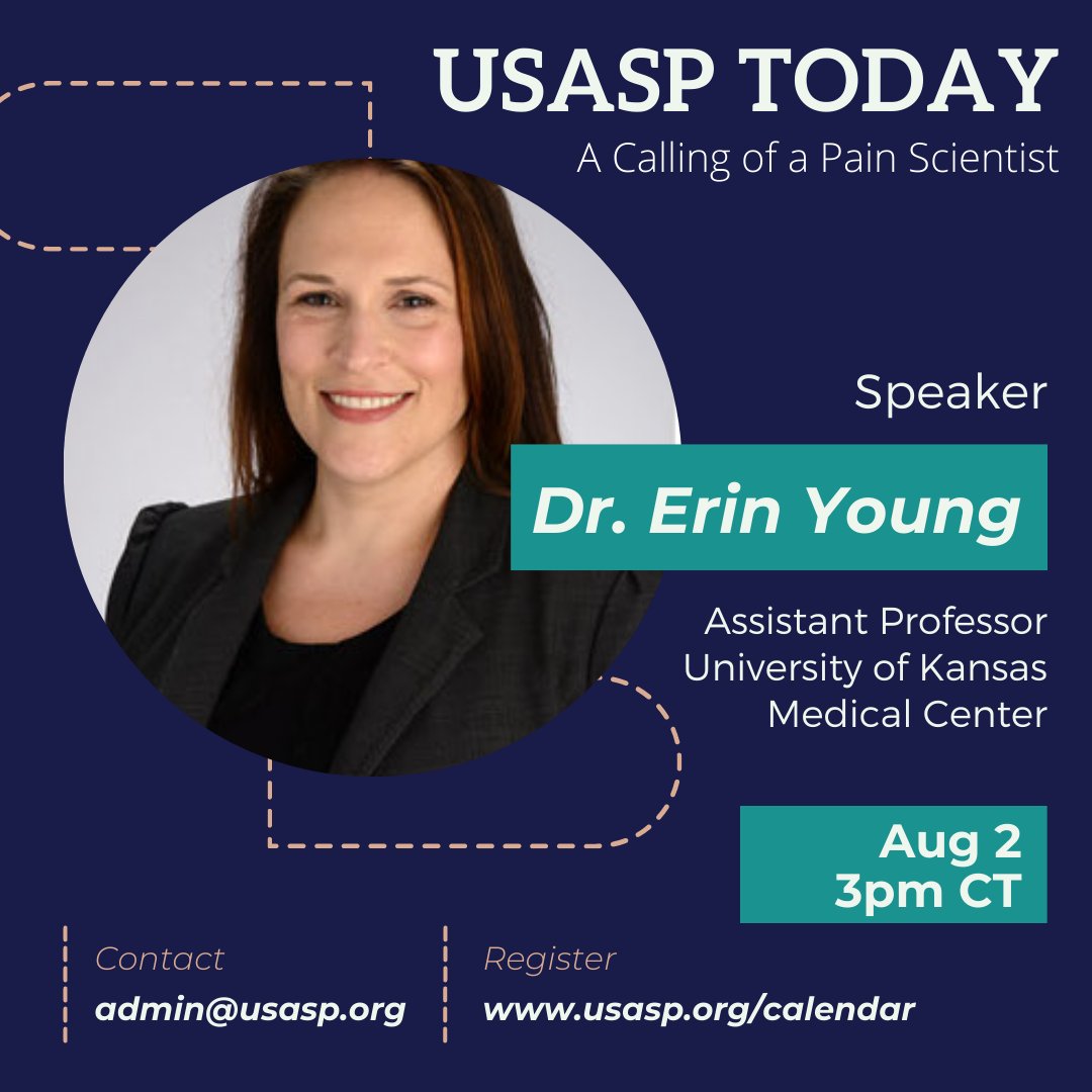US_ASP's tweet image. Come see Dr. Erin Young @DrErinY TODAY August 2nd at 3 pm CT to discuss their research via Zoom! Register here: usasp.memberclicks.net/usasptodayyoung