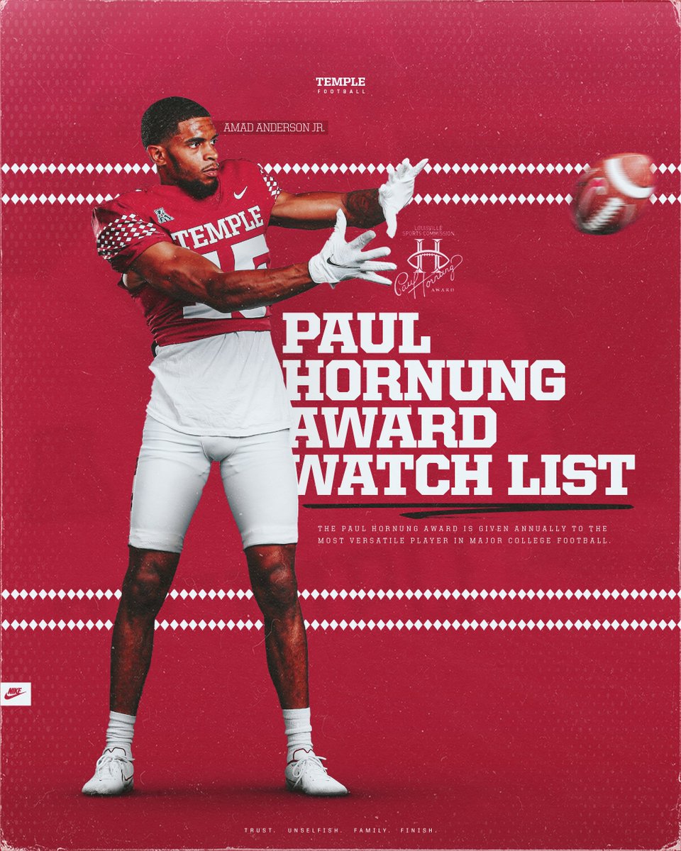 Temple Football (@temple_fb) on Twitter photo 👀 Amad Anderson Jr. has been named to the preseason watch list for the 2022 Paul Hornung Award
💻 bit.ly/3oEKjjI
#TempleTUFF <a href="/AmadAnderson/">Amad Anderson Jr.</a> 👀 Amad Anderson Jr. has been named to the preseason watch list for the 2022 Paul Hornung Award
💻 bit.ly/3oEKjjI
#TempleTUFF <a href="/AmadAnderson/">Amad Anderson Jr.</a>