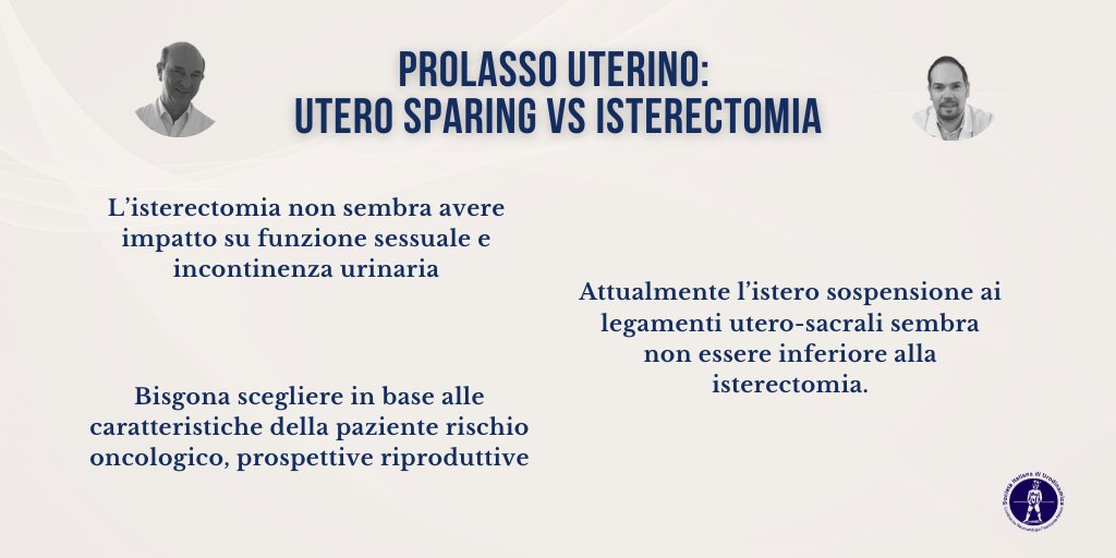 _SIUD's tweet photo. Prolasso uterino: Utero sparing vs Isterectomia

Quale scegliere?
Il Dott. Bergamini e il Dott. Uccella lo hanno spiegato al Congresso Nazionale SIUD 2022

Highlights Dott.ssa Russo

#uterosparing #isterectomia https://t.co/mvFhB77fUT