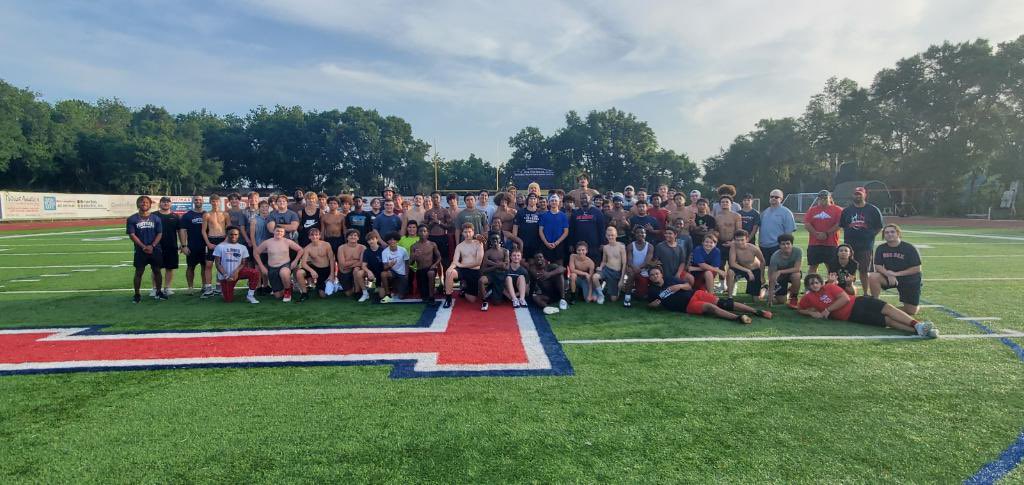 LBHSfootball's tweet photo. The summer grind is over and mission accomplished!! Now it’s football time! #BrantleyStrong #OneHeartbeat https://t.co/EQ42sa0zEf