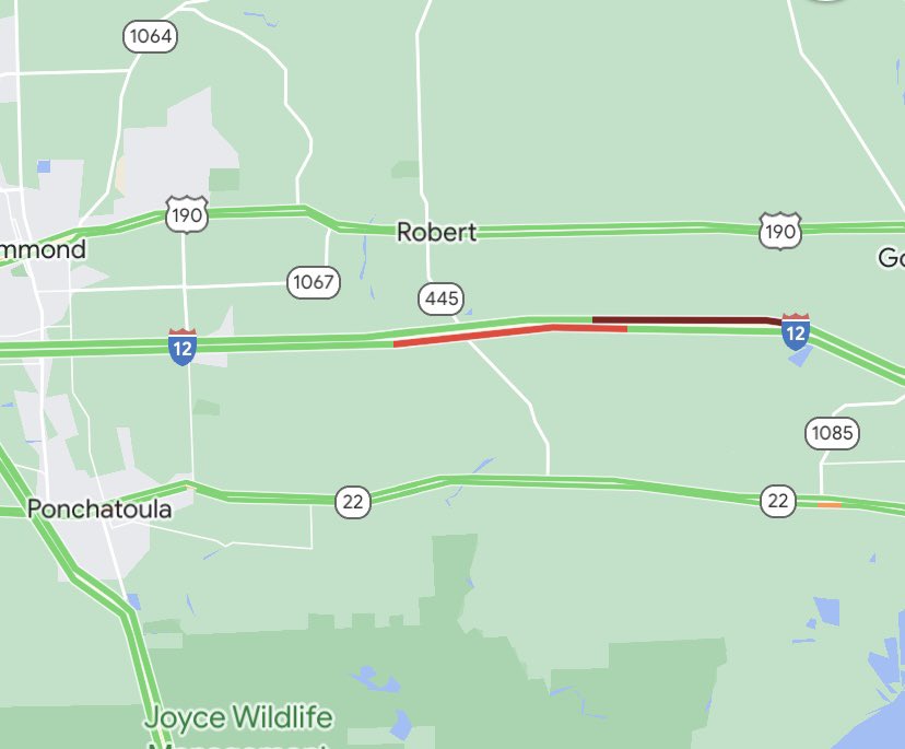 LA State Police on Twitter "Interstate 12 Traffic Advisory The right