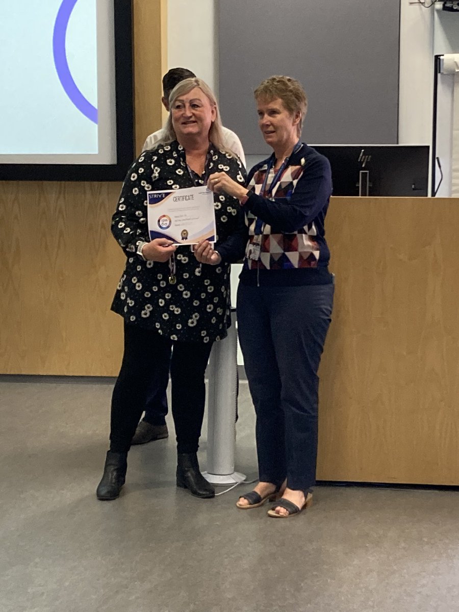CliffordSarahb's tweet photo. Incredibly proud to see our community therapists receiving their certificates and very special medals in recognition of their lean projects @SouthTees today. Well done! 👏🏻👏🏻🤩 🏅 #Integratedtherapy @STeesTherapy @STRIVELeadandI https://t.co/UHlfH79kEL