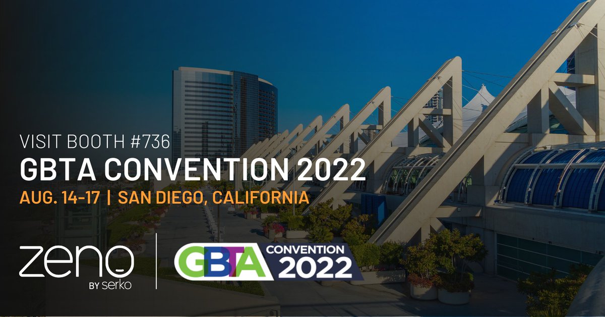 zeno_travel's tweet photo. Travel is back, but it’s always changing. Visit us in Booth 736 Aug. 14-17 at GBTA Convention 2022 to learn more about how Zeno by @SerkoOnline creates efficient and effective solutions in the new world of travel. https://t.co/nYxbs7qGcm