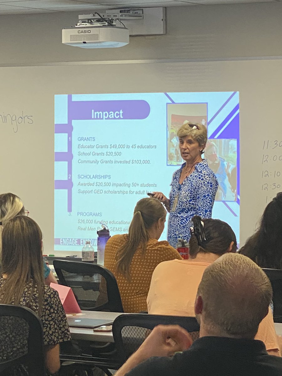 Thank you Cyrilla Helm, Executive Director of the Foundation of Monroe County Community Schools on a presentation about the impact the foundation has on our students, teachers, and schools! @proflearningdrs @MCCSFoundation #NTW2022