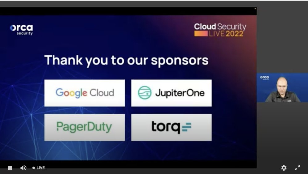 deborah_galea's tweet photo. And that's a wrap for #cloudsecurityLIVE22, @Orcasec's first ever virtual summit for #cloudsecurity experts and practitioners. A big thank you to our sponsors: @googlecloud, @jupiterone, @pagerduty, and @torq_io. All sessions now also available on demand: https://t.co/A1uRquwz0c https://t.co/i1FkQbk3Lp