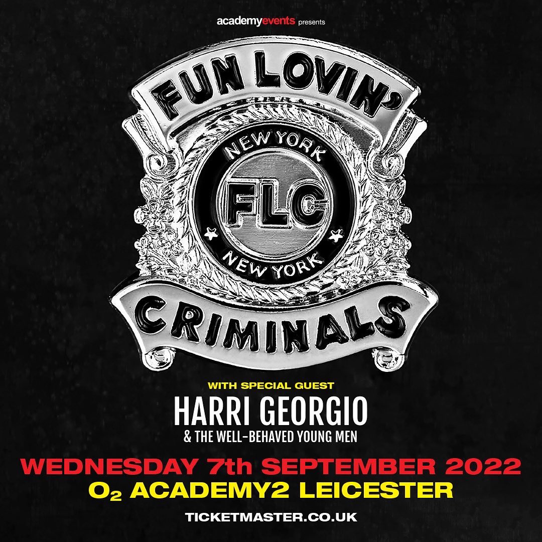 The @funlovincrims are coming to town on 7th September with support from @HarriGeorgio Don’t miss it bit.ly/3PB5rDb