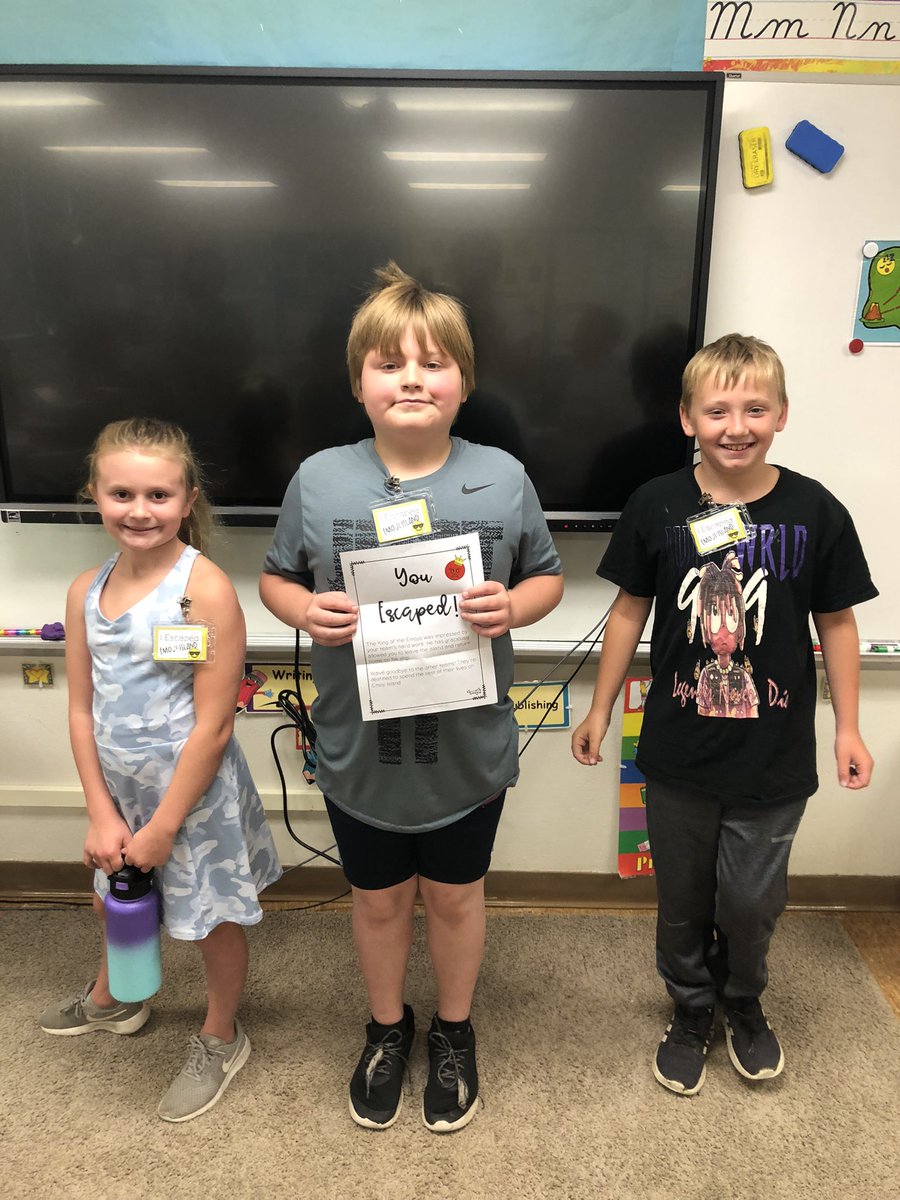 Congrats to our group who escaped Emoji Island in our Math Escape Challenge! #summerjumpstart <a href="/kwpublicschools/">K-W Public Schools</a>