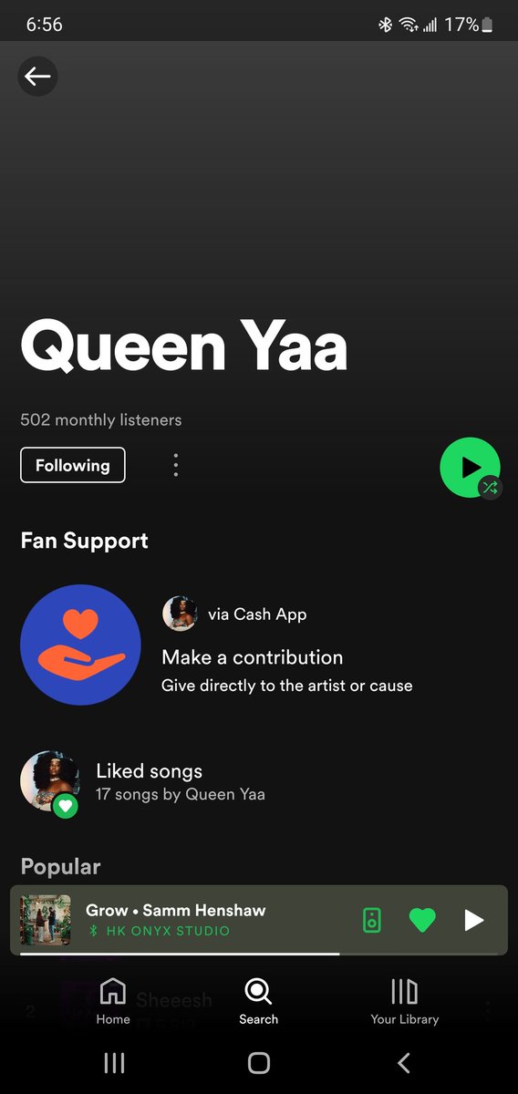 QueenYaaMusic's tweet photo. Sitting here feeling thankful on a Thursday for all 502 monthly listeners!!!! All organic, ain't never bought a follower or listener! 🥰🥰 Thank yall so much!!!💯🙏🏾 https://t.co/obuwTF824v