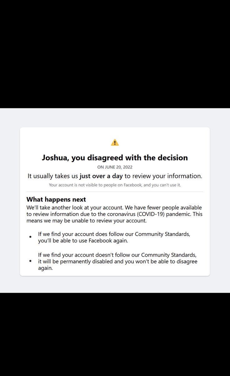 JustJoshHeyy's tweet photo. My @facebook was hacked &amp; I submitted the review, appeal, and sent photo proof. It said it could take longer than usual due to covid. Then the answer was that I waited too long to reply. @facebook @instagram @Meta have all been disabled. 12 years of photos, videos, &amp; memories! https://t.co/OcwJIzBHEU