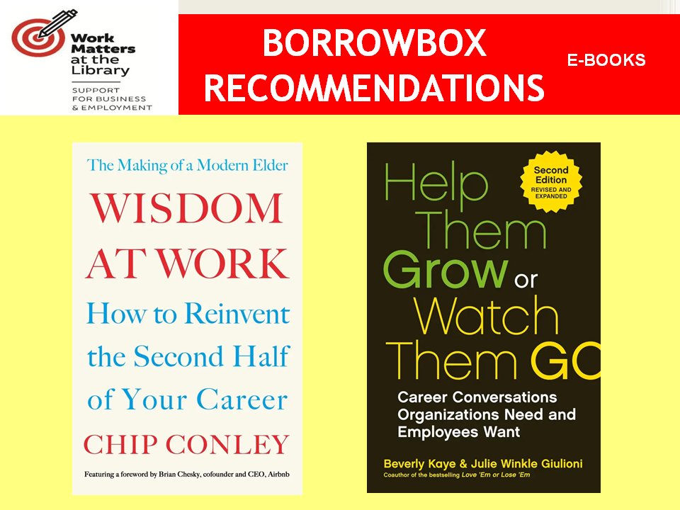 louthcoco's tweet photo. Harness your knowledge and apply your experience in the second half of your working life with @BorrowBox. Career development is the most powerful tool managers have for driving engagement, productivity and results. #louthlibraries #workmattersatthelibrary #DropIn @LibrariesIre https://t.co/X2ftQDtptv