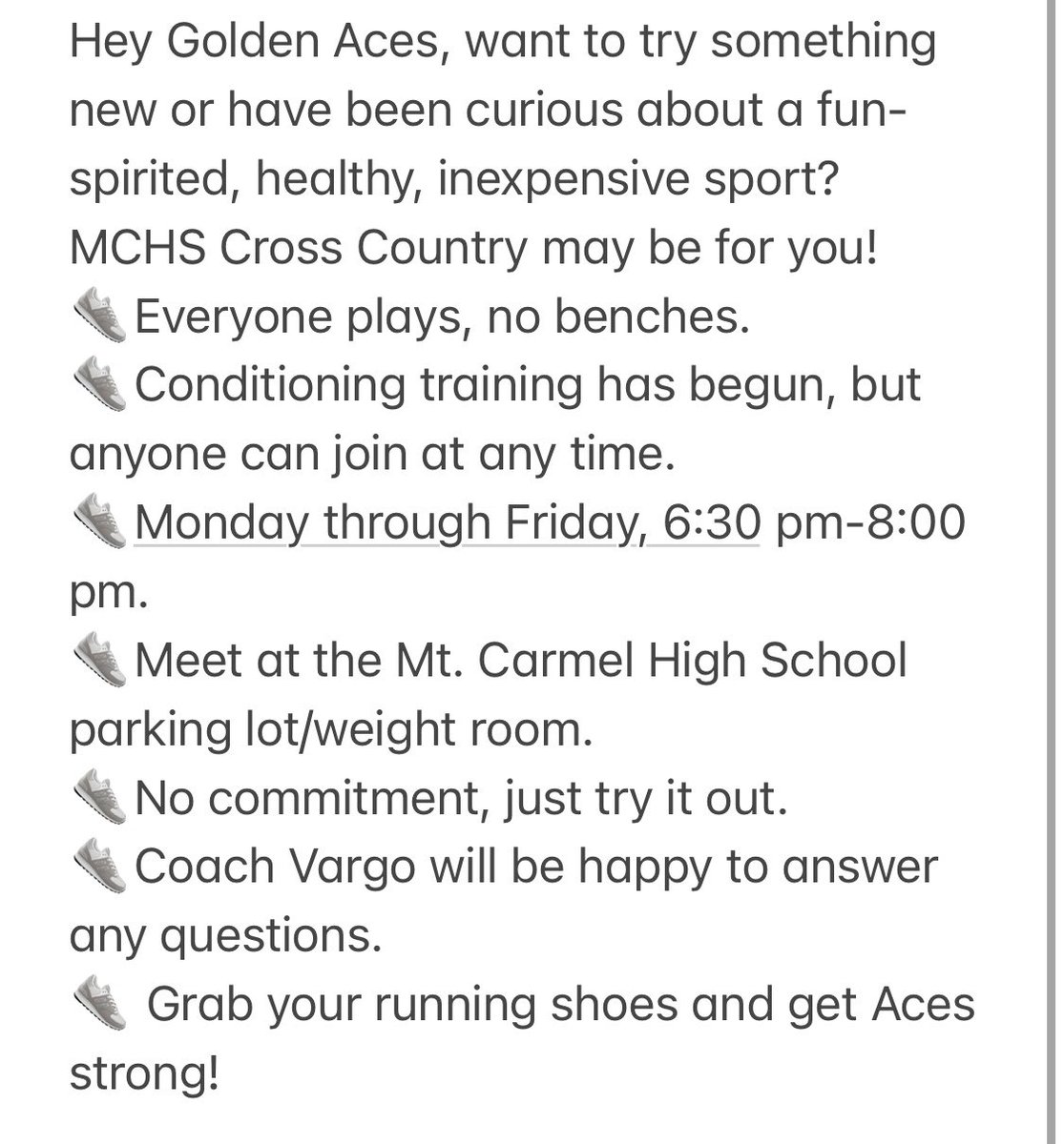 MCHSAthletics1's tweet photo. 🏃‍♂️ 🏃‍♀️ Calling all MCHS Athletes! https://t.co/5gtu9Uc6cG