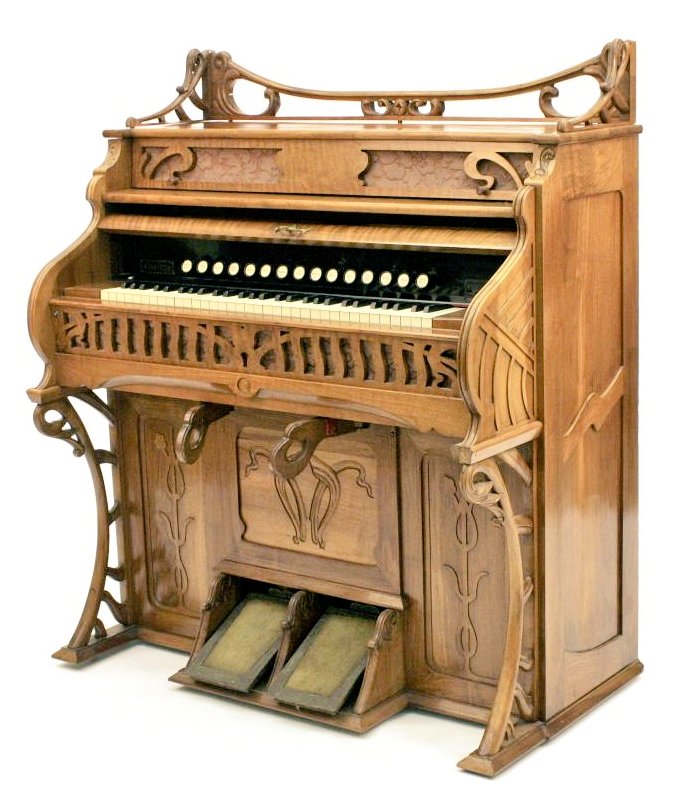 American Art Nouveau organ from c. 1900 by the Hammond Organ Reed Factory in Worcester, Massachusetts, US.