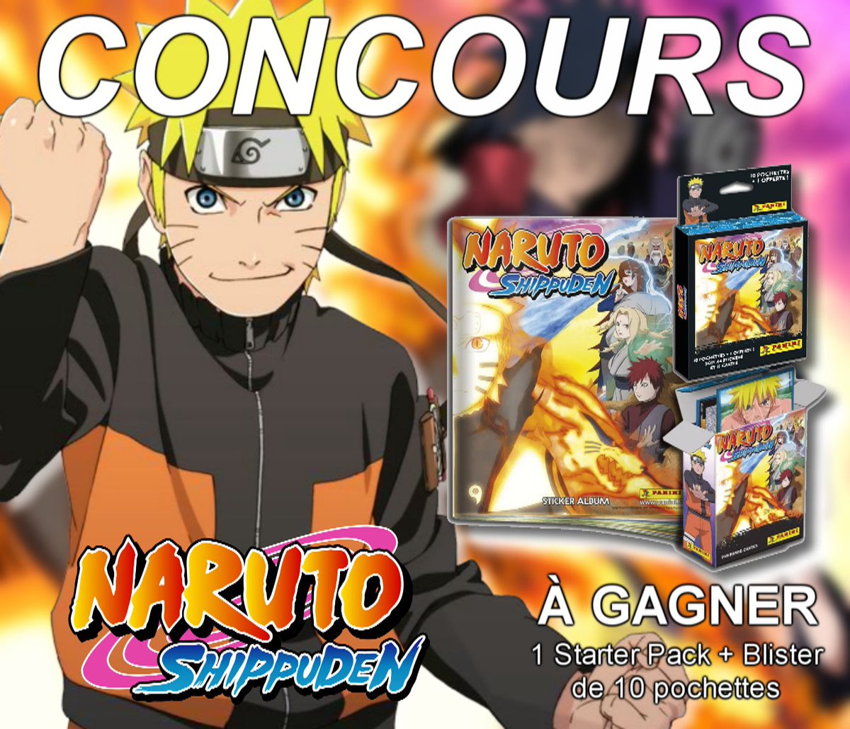 Blister cartes Naruto Shippuden - Pack démarrage Panini