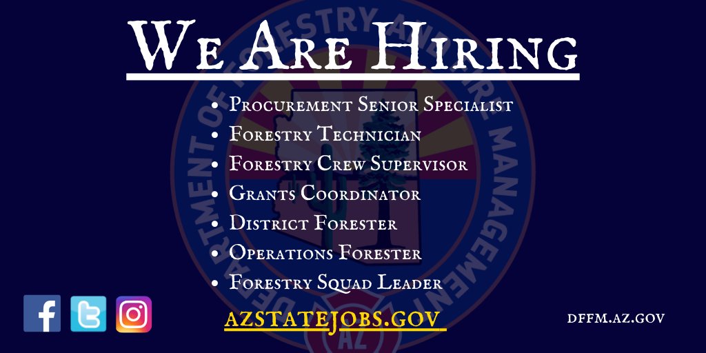 AZ State Forestry on Twitter "We are hiring! Check out https//t.co