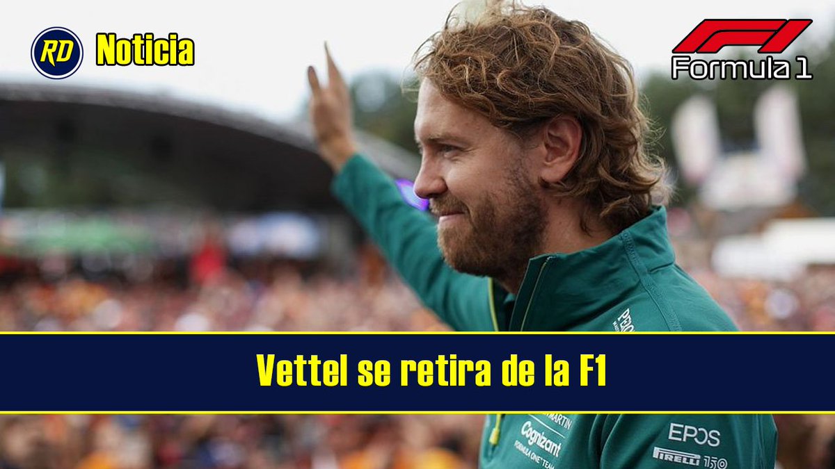 RadioDropTwit's tweet photo. Sebastián Vettel se retira de la Fórmula 1. Aquí sus motivohttps://radiodrop.net/deportes/deporte-motor/sebastian-vettel-se-retira/
#Vettel
#Formula1 #retirement #pilots #AstonMartin #FIA2022 #Noticias #motores https://t.co/bNZWZEWSXV