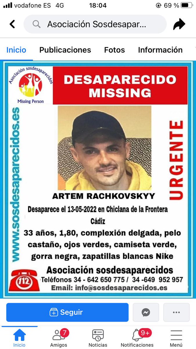 Es mi hermano mayor y lleva desaparecido ya mucho tiempo, lo último que nos dijeron a cerca de él es que había fallecido.
Difundid esto todo lo que podáis por favor.