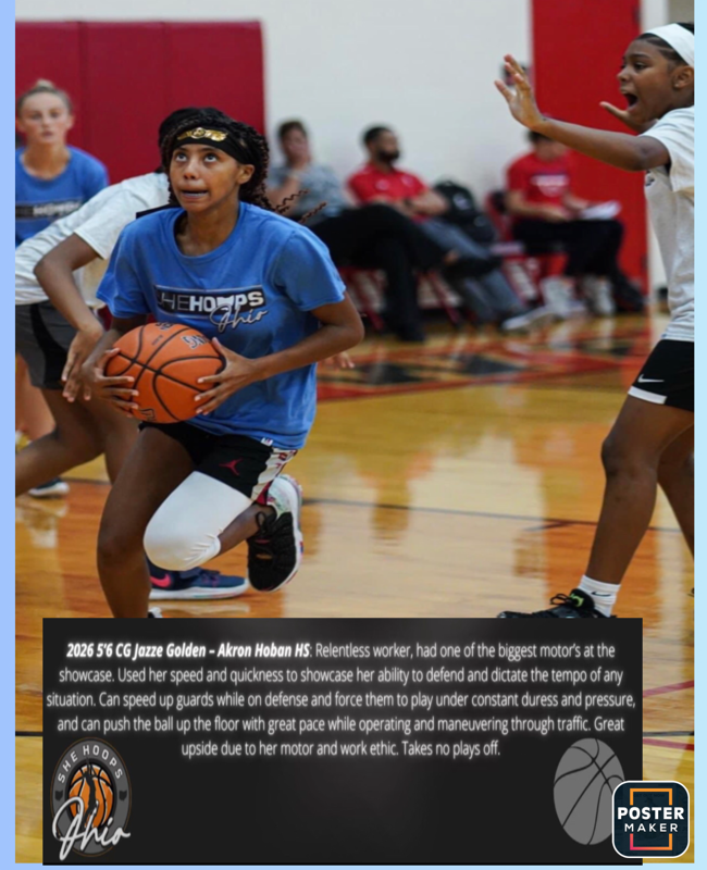TheWayIsGolden's tweet photo. The best feeling is to Know that my WORK was noticed! Hard WORK can’t lose! Thanks @SheHoopsOhio #ILoveThisGame #SuperShowcase https://t.co/CzTMvTmdlv