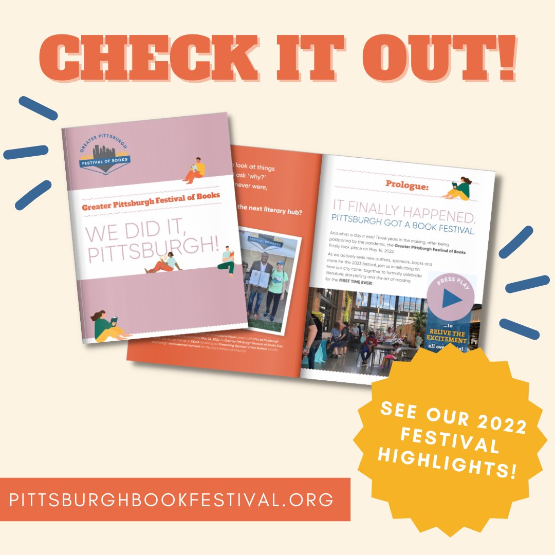 May 14, 2022-- What a day it was! 📚 The Greater Pittsburgh Festival of Books is proud to present its 2022 Wrap-Up Report. Relive the magic of this year's festival with us all over again by visiting pittsburghbookfestival.org/2022-wrap-up-r…!