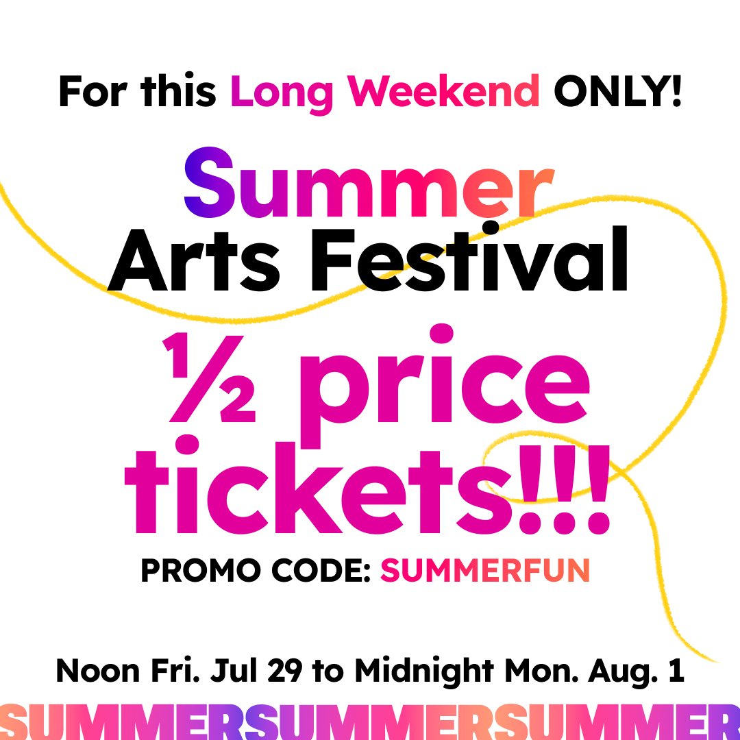 We 💖 long weekends, and you're going to 💖 our Arts Festival. Get tickets to this Summer's best MUSIC, COMEDY, DRAMA, DRAG, KIDS SHOWS for ½ price, this long weekend ONLY!
theatreorangeville.ca
 519.942.3423! What a great start to a long weekend! 

#longweekendsale #summerfun