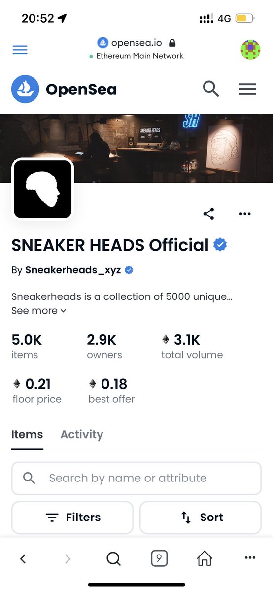 MrTwisterNFT's tweet photo. The floor is insanely thin at @sneakerheadsoff , I truly believe that with 5-6 whales incoming you won’t see this prices soon ⬆️ 🔥🔥🔥with only 200+ item listed we are ready to take offf 🚀🚀 80% stocked 💎🙌 https://t.co/4rqBl4H0gX