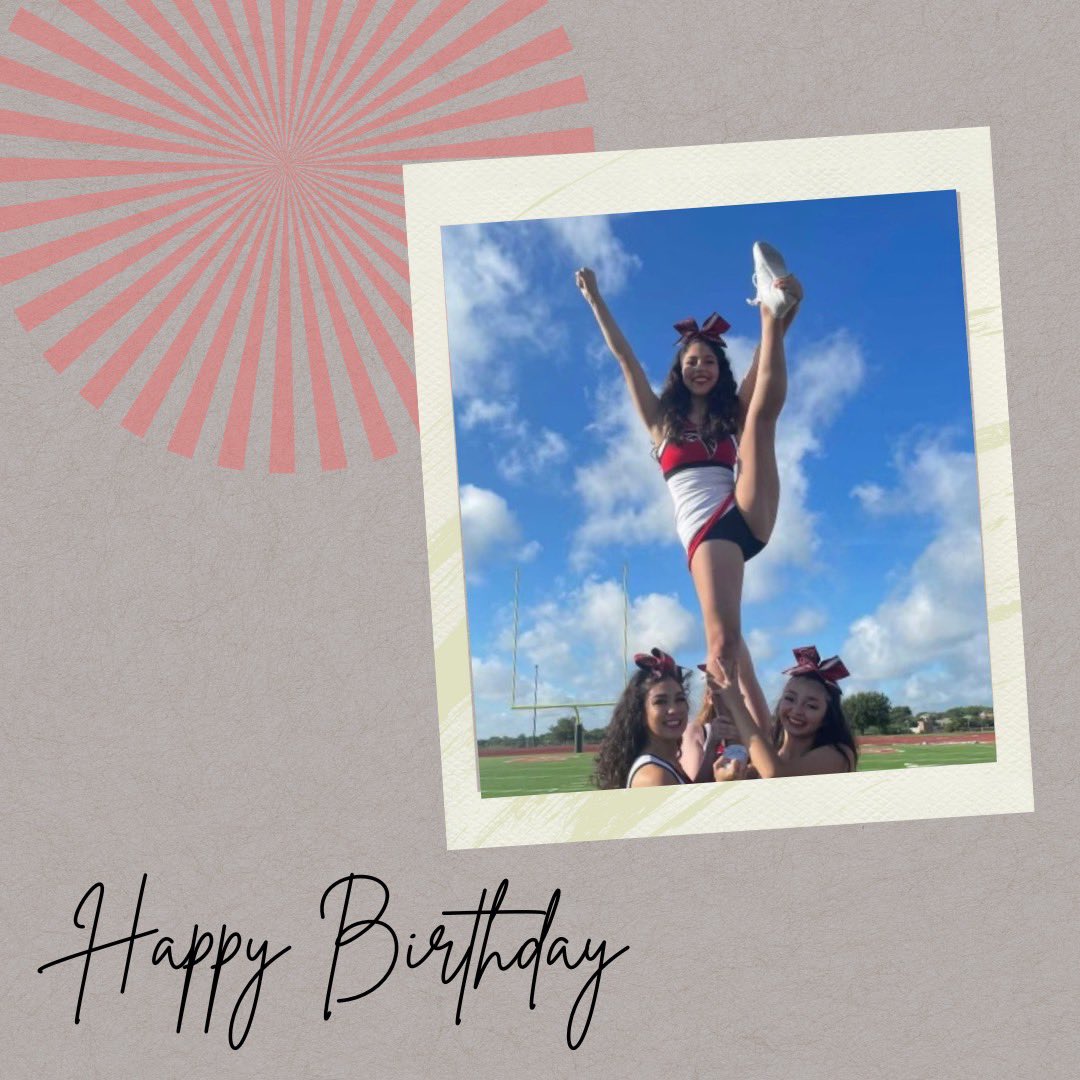 Happy Birthday to 3rd year Varsity cheerleader Karmen! Wishing you the happiest 17th birthday! 🥳🥳🥳