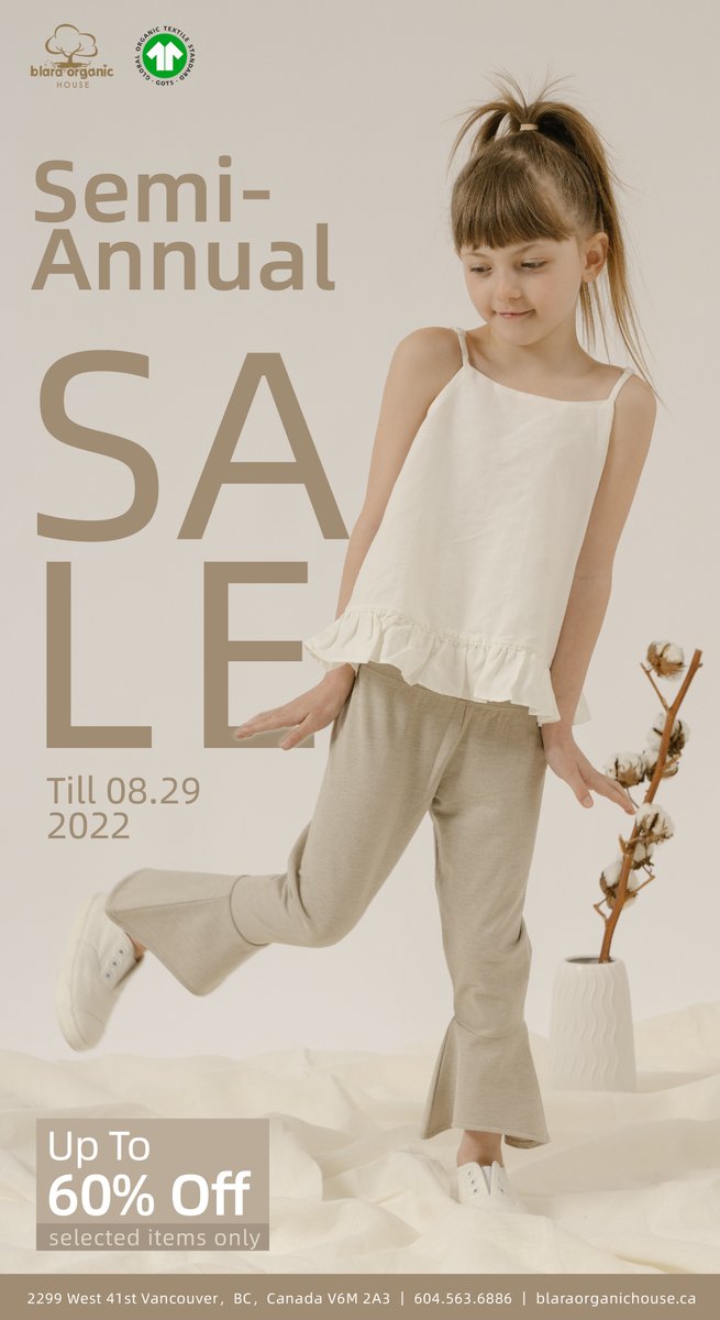 Blaraorganic's tweet photo. Happy Summer!🌴Our Semi-annual sale is finally here! Check out our great deals in store AND online at https://t.co/JGEB2dwCFY https://t.co/S8iHp1y7ps
