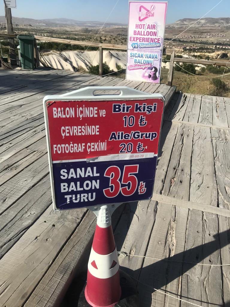 Yok Artık!

Kapadokya’da balonla fotoğraf çektirmek 10 lira, sanal balon turu 35 lira..

#GetirZamYap #ötvsizotomobil