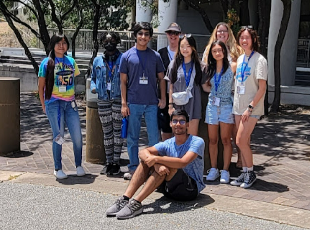 Celebrating #NationalInternDay with our 2022 NASA SEES Air Quality Initiative Team (Ishan Dasgupta, Nihar Janga, DjamilKoura-Bodji, Audrey Kuo, Gardenia Liu, Alli McCabe, Caydence Palmer) with mentor Sara Mierzwiak  and SEES Project Assistant Janene Smith. #SEESInterns