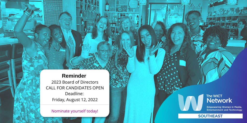 𝕊𝕖𝕖𝕜𝕚𝕟𝕘 𝟚𝟘𝟚𝟛 𝔹𝕠𝕒𝕣𝕕 𝕠𝕗 𝔻𝕚𝕣𝕖𝕔𝕥𝕠𝕣𝕤 ℂ𝕒𝕟𝕕𝕚𝕕𝕒𝕥𝕖𝕤
Looking to LEAD? The WICT Network: Southeast is looking for you! View open positions for our 2023 Board of Directors &amp; learn more about board requirements: ow.ly/8Bv850K6rz4