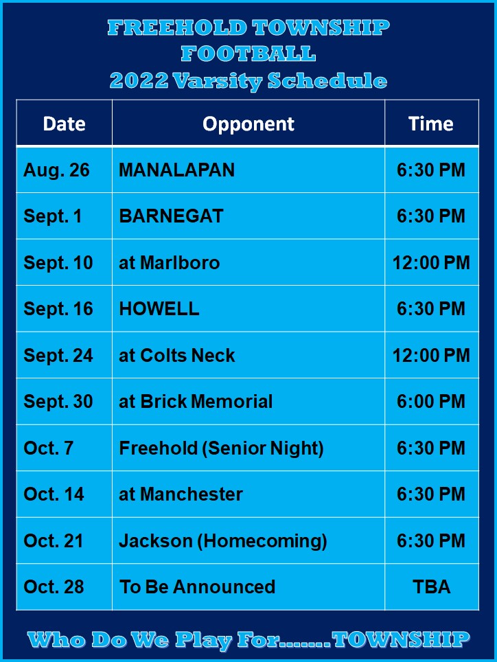Updated Schedule - Some dates &amp; start times have been adjusted. #1BEAT Who Do We Play For.......TOWNSHIP